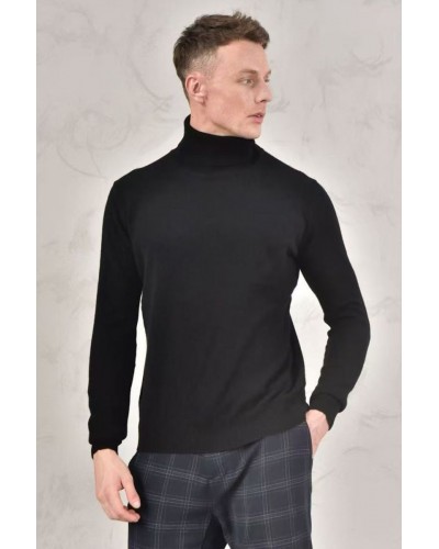 Мужская водолазка Loro Piana Premium - Black