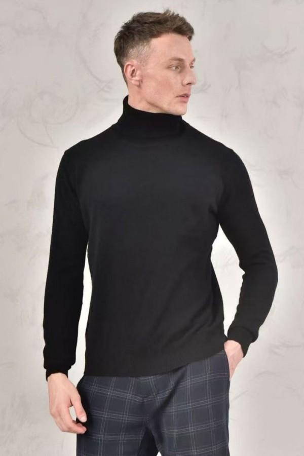 Мужская водолазка Loro Piana Premium - Black