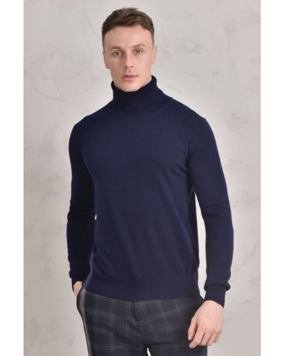 Мужская водолазка Loro Piana Premium - Dark Blue