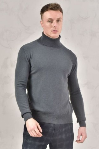 Мужская водолазка Loro Piana Premium - Dark Gray