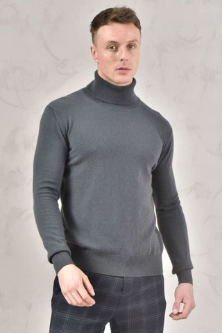 Мужская водолазка Loro Piana Premium - Dark Gray