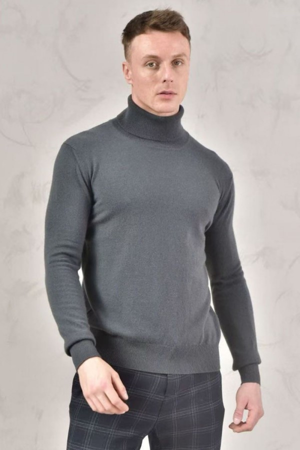 Мужская водолазка Loro Piana Premium - Dark Gray