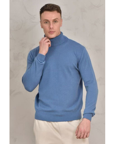 Мужская водолазка Loro Piana Premium - Lake Blue