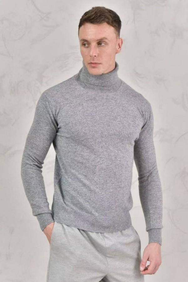 Мужская водолазка Loro Piana Premium - Light Gray