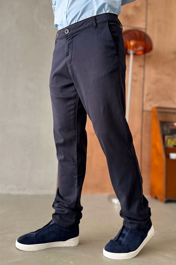 Мужские брюки Loro Piana тёмно-синего цвета