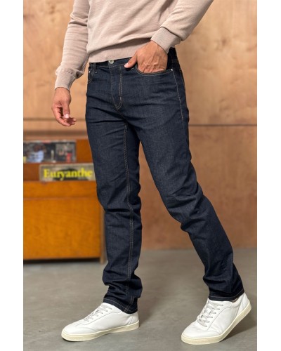 Мужские джинсы тёмно-синего цвета Loro Piana regular fit