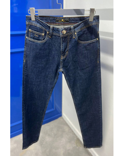 Мужские джинсы тёмно-синего цвета Loro Piana straight