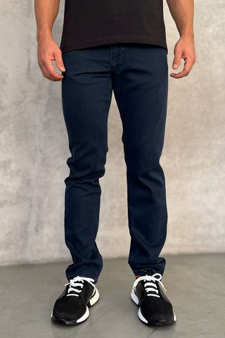 Мужские джинсы тёмно-синего цвета Loro Piana straight fit