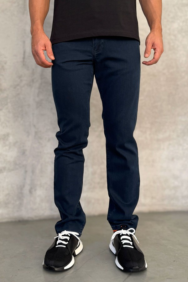 Мужские джинсы тёмно-синего цвета Loro Piana straight fit