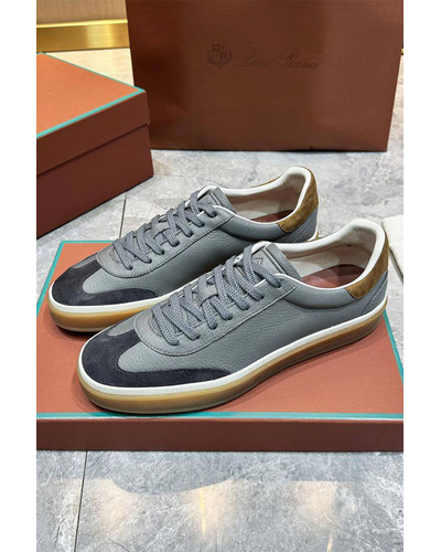 Мужские кожаные кроссовки Loro Piana Tennis Walk