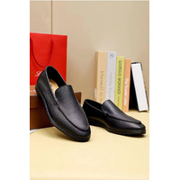 Мужские кожаные лоферы Loro Piana Summer Walk - Black