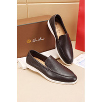 Мужские кожаные лоферы Loro Piana Summer Walk - Brown