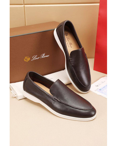 Мужские кожаные лоферы Loro Piana Summer Walk - Brown