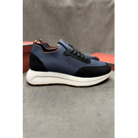 Мужские кроссовки Loro Piana knitted - Blue