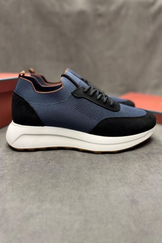 Мужские кроссовки Loro Piana knitted - Blue