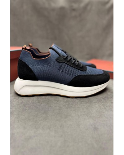 Мужские кроссовки Loro Piana knitted - Blue