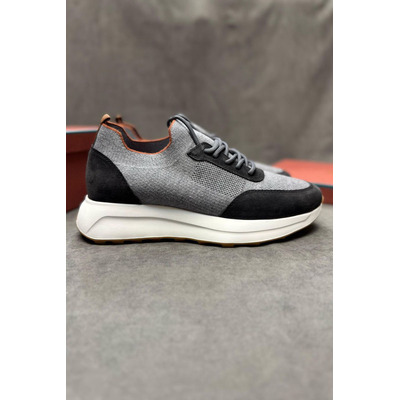 Мужские кроссовки Loro Piana knitted - Grey