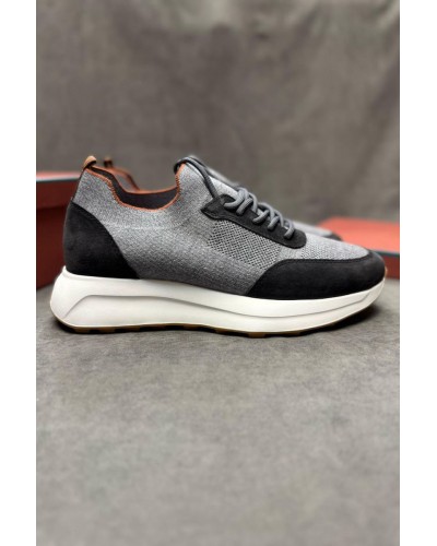 Мужские кроссовки Loro Piana knitted - Grey