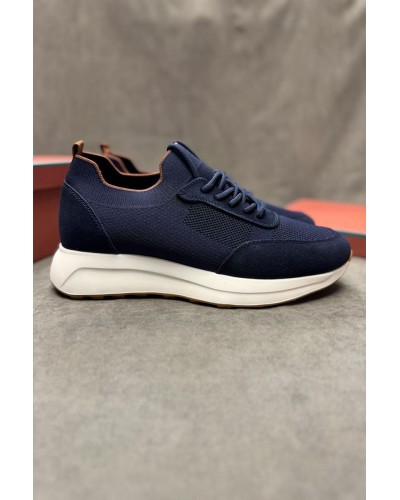 Мужские кроссовки Loro Piana knitted - Navy