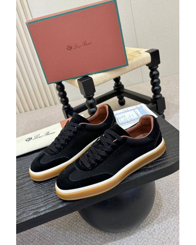 Мужские кроссовки Loro Piana Tennis Walk - Black