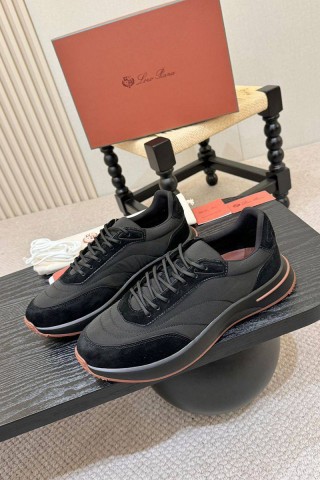 Мужские кроссовки Loro Piana Week End Walk - Black
