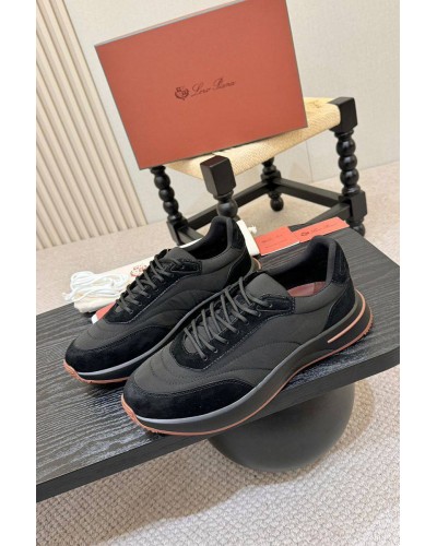 Мужские кроссовки Loro Piana Week End Walk - Black