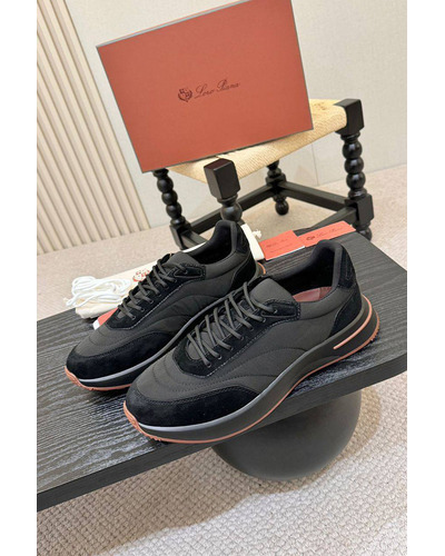 Мужские кроссовки Loro Piana Week End Walk - Black