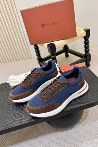 Мужские кроссовки Loro Piana Week End Walk - Blue / Brown
