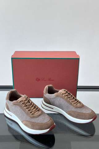 Мужские кроссовки Loro Piana Week End Walk - Brown