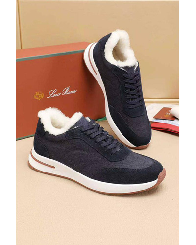 Кроссовки с мехом Loro Piana Week End Walk Evo