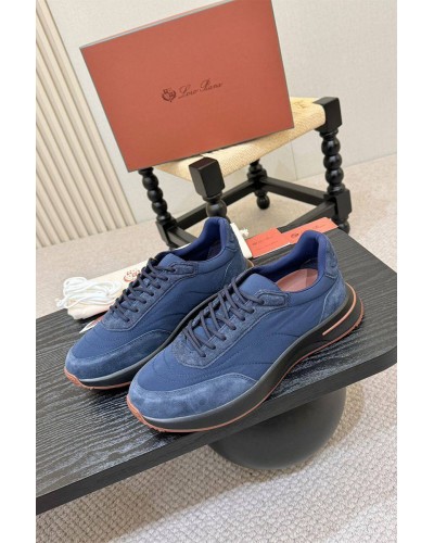 Мужские кроссовки Loro Piana Week End Walk - Navy