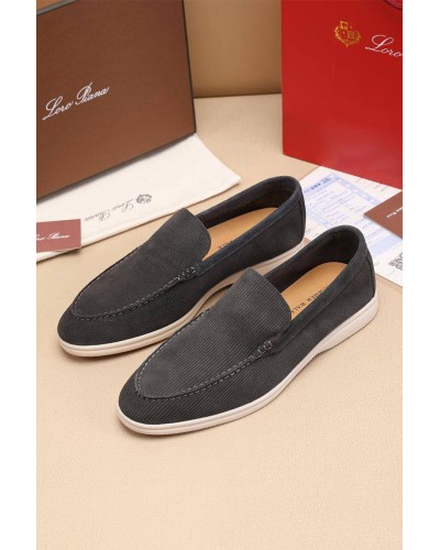 Мужские лоферы Loro Piana Summer Walk - Dark Grey