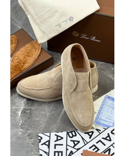 Мужские лоферы с меховой стелькой Loro Piana