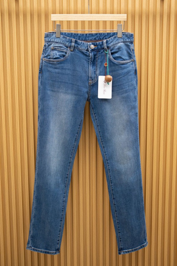 Мужские синие джинсы Loro Piana Premium