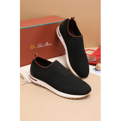 Мужские текстильные кроссовки Loro Piana Lp Flexy Active - Black