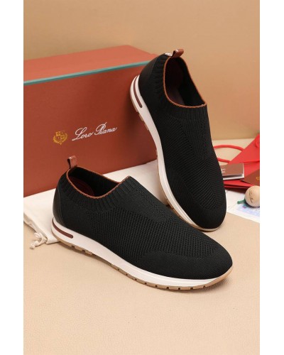 Мужские текстильные кроссовки Loro Piana Lp Flexy Active - Black