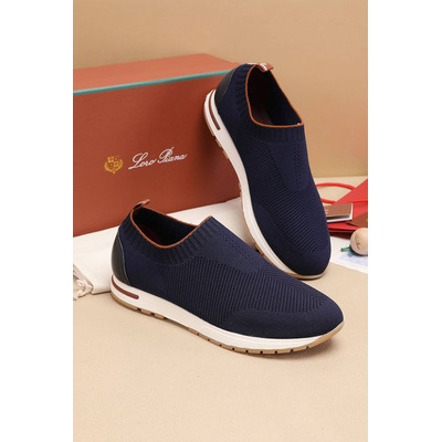 Мужские текстильные кроссовки Loro Piana Lp Flexy Active - Navy