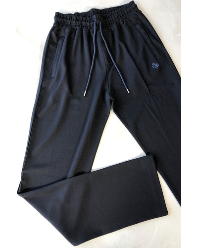 Мужские тёмно-синие штаны Loro Piana logo-embroidered