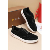 Мужские замшевые кроссовки Loro Piana Newport - Black