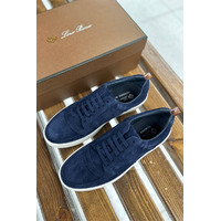 Мужские замшевые кроссовки Loro Piana Newport - Navy