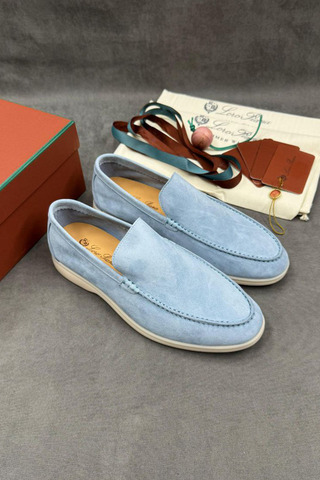 Мужские замшевые лоферы Loro Piana