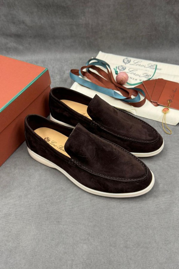 Мужские замшевые лоферы Loro Piana