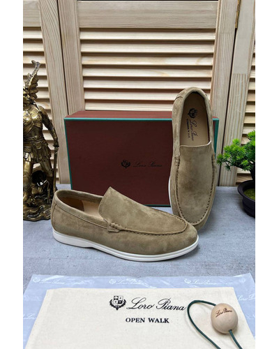 Мужские замшевые лоферы Loro Piana
