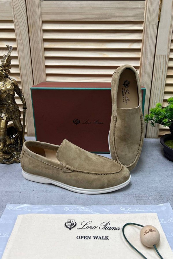 Мужские замшевые лоферы Loro Piana