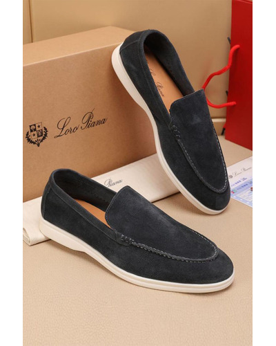 Мужские замшевые лоферы Loro Piana Summer Walk