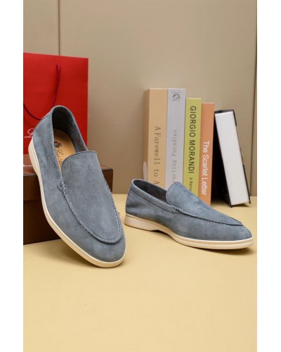 Мужские замшевые лоферы Loro Piana Summer Walk