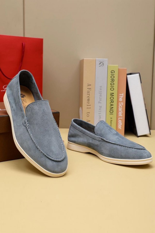 Мужские замшевые лоферы Loro Piana Summer Walk