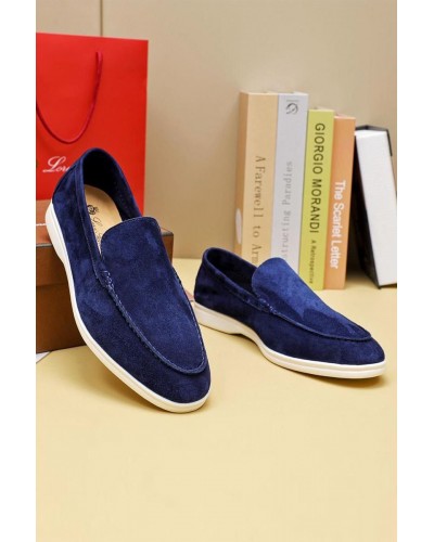 Мужские замшевые лоферы Loro Piana Summer Walk