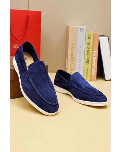 Мужские замшевые лоферы Loro Piana Summer Walk