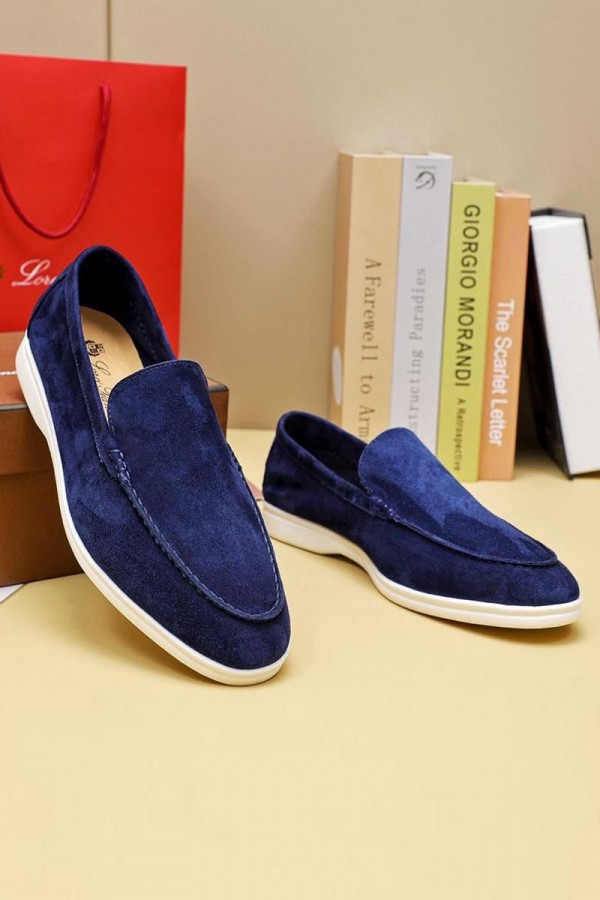 Мужские замшевые лоферы Loro Piana Summer Walk